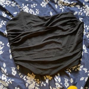 black strapless corset